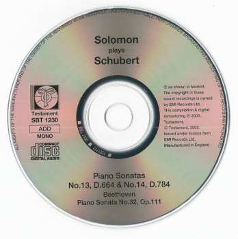 CD Ludwig van Beethoven: Piano Sonatas Nos.13 & 14 / Piano Sonata No.32