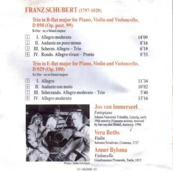 CD Franz Schubert: Piano Trios - No.1 In B-Flat, Op. 99 - No.2 In E-Flat, Op. 100