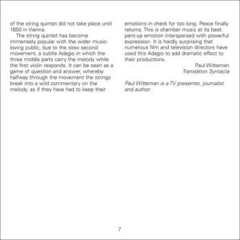 CD Franz Schubert: String Quintet • Verklärte Nacht