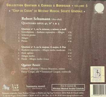 CD Robert Schumann: Quatuors Op. 41 . 1 & 3
