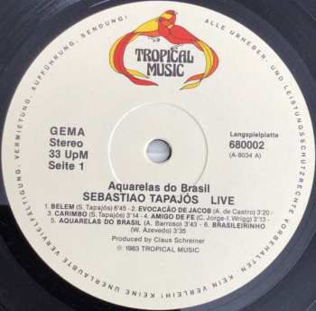 LP Sebastião Tapajós: Aquarelas Do Brasil Live