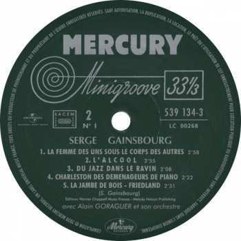 9LP/Box Set Serge Gainsbourg: Intégrale Des Enregistrements Studio, Volume 1 : 1958-1970  LTD