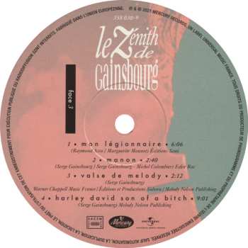 3LP Serge Gainsbourg: Le Zénith De Gainsbourg