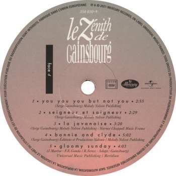 3LP Serge Gainsbourg: Le Zénith De Gainsbourg