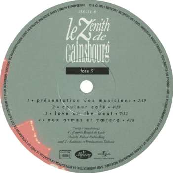 3LP Serge Gainsbourg: Le Zénith De Gainsbourg