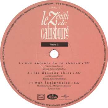 3LP Serge Gainsbourg: Le Zénith De Gainsbourg