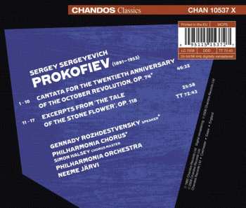 CD Sergei Prokofiev: Cantata For The Twentieth Anniversary Of The October Revolution / Excerpts From "The Stone Flower"