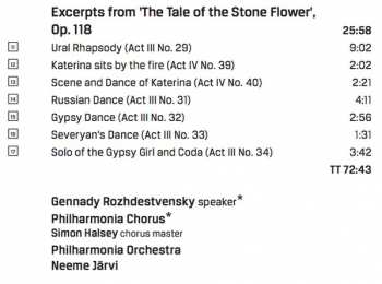CD Sergei Prokofiev: Cantata For The Twentieth Anniversary Of The October Revolution / Excerpts From "The Stone Flower"