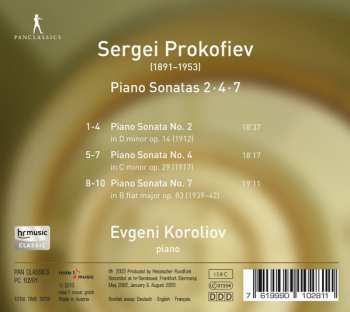 CD Sergei Prokofiev: Piano Sonatas 2 . 4 . 7