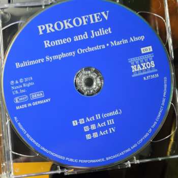 2CD Sergei Prokofiev: Romeo And Juliet (Complete Ballet)
