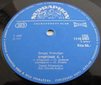 LP Sergei Prokofiev: Symfonie Č.1 D Dur "Klasická" / Symfonie Č.7