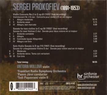 CD Sergei Prokofiev: Violin Concerto No. 2, Sonata For Two Violins & Solo Violin Sonata