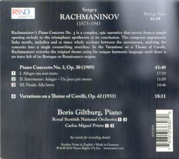 CD Sergei Vasilyevich Rachmaninoff: Piano Concerto No. 3; Variations On A Theme Of Corelli