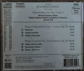 CD Sergei Vasilyevich Rachmaninoff: Piano Concertos Nos. 2 And 3