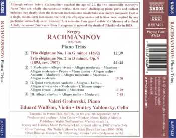 CD Sergei Vasilyevich Rachmaninoff: Piano Trios