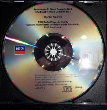 CD Pyotr Ilyich Tchaikovsky: Rachmaninoff 3 • Tchaikovsky 1