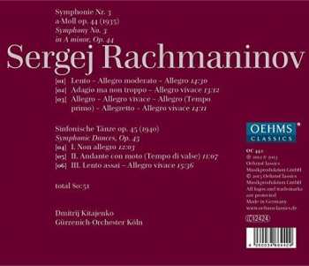CD Sergei Vasilyevich Rachmaninoff: Symphonie Nr. 3 / Sinfonische Tänze = Symphonic Dances