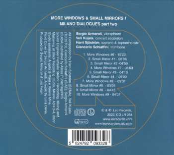 CD Sergio Armaroli: More Windows & Small Mirrors / Milano Dialogues Part Two