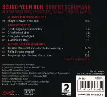 CD Robert Schumann: Allegro Für Klavier, Nachtstücke, Fantasie C-dur Für Klavier