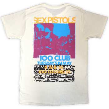 Merch Sex Pistols: The Sex Pistols Unisex T-shirt: 100 Club (natural) (back Print) (small) S