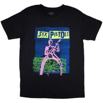 Merch Sex Pistols: The Sex Pistols Unisex T-shirt: Guitar Cartoon (black) (small) S