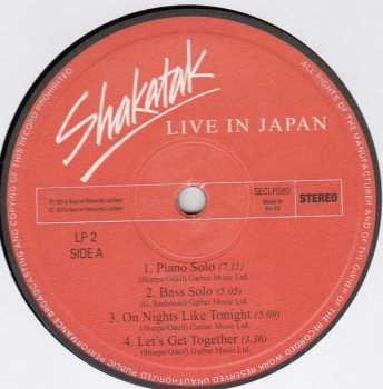 2LP Shakatak: Live In Japan