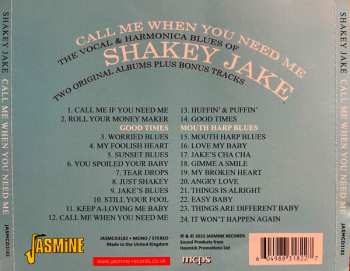 CD Shakey Jake: Call Me When You Need Me