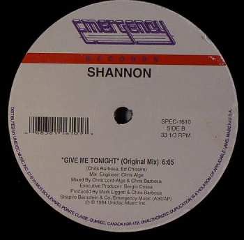 LP Shannon: Give Me Tonight