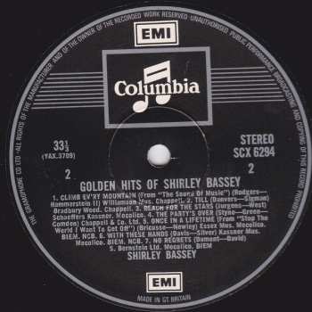 LP Shirley Bassey: Golden Hits Of Shirley Bassey