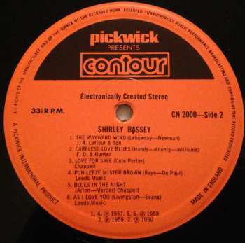 LP Shirley Bassey: Shirley Bassey