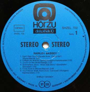 LP Shirley Bassey: Shirley Bassey