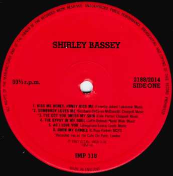LP Shirley Bassey: Shirley Bassey