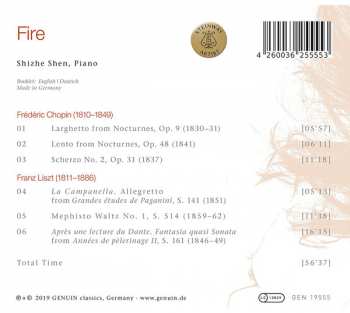 CD Shizhe Shen: Fire: Works By Frédéric Chopin And Franz Liszt