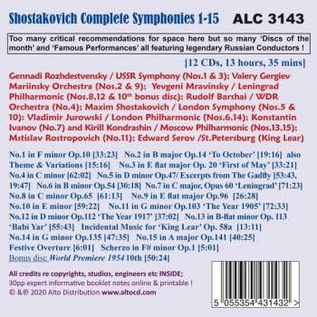 12CD/Box Set Dmitri Shostakovich: Complete 15 Symphonies By Great Russian Conductors