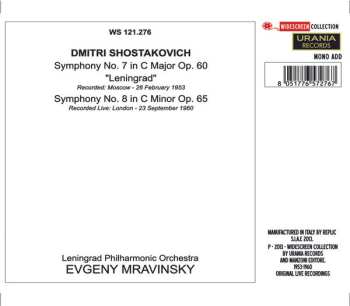 2CD Dmitri Shostakovich: Symphony No. 7  "Leningrad"  / Symphony No. 8