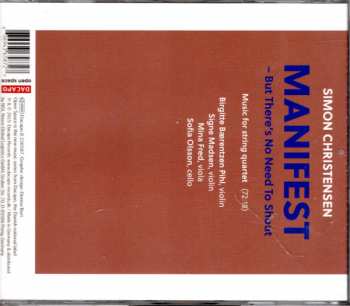 CD Simon Christensen: MANIFEST− But There's No Need To Shout