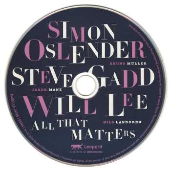 CD Will Lee: All That Matters