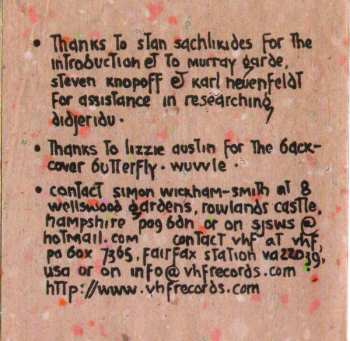 CD Simon Wickham-Smith: Butterfly Dust