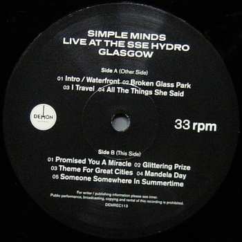 2LP Simple Minds: Celebrate (Live At The SSE Hydro Glasgow) LTD