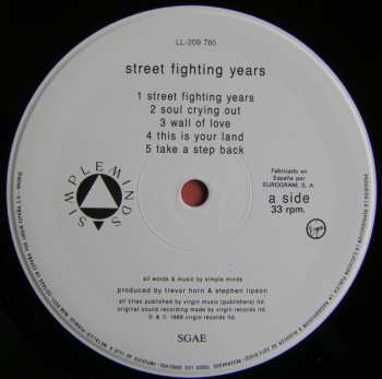 LP Simple Minds: Street Fighting Years