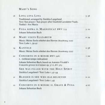 CD Sinikka Langeland: Maria's Song