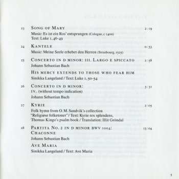 CD Sinikka Langeland: Maria's Song