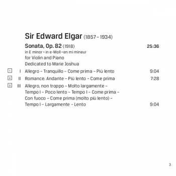 CD Sir Edward Elgar: Violin Sonatas; The Lark Ascending