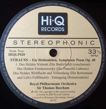 LP Sir Thomas Beecham: Ein Heldenleben (A Hero's Life)