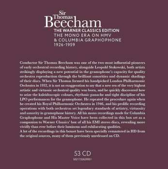 53CD/Box Set Sir Thomas Beecham: The Mono Era on HMV & Columbia Graphophone 1926-1959