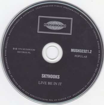CD Skyhooks: Live! Be In It