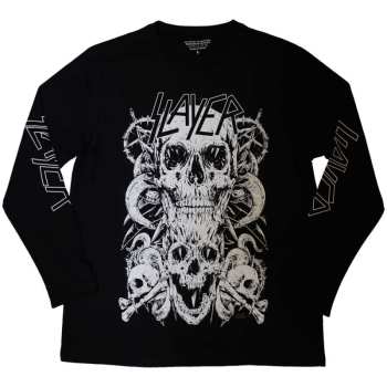 Merch Slayer: Long Sleeve Tričko White Skulls