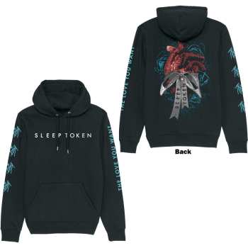 Merch Sleep Token: Sleep Token Unisex Pullover Hoodie: The Love You Want Heart (back Print, Sleeve Print) (xx-large) XXL