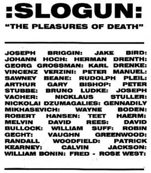 Album Slogun: The Pleasures Of Death