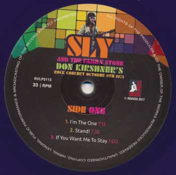 LP Sly & The Family Stone: Don Kirshner's Rock Concert October 9th 1973 DLX | LTD | CLR